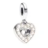 Hot 925 Silver Heart charmes Bijoux Château Earnail Perle Pendentif DIY fit Pandora Bracelet Collier Femmes Designer Bijoux Festival Cadeau De Fiançailles avec Boîte