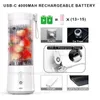 Juicers 450 ml Mini USB uppladdningsbar bärbar elektrisk frukt Juicer Smoothie Maker Blender Machine Sportflaska Multifunktion