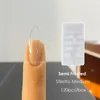 Unghie finte Semi glassate Full Cover Punte per unghie a stiletto quadrate lunghe Pressa in acrilico artificiale sulla fornitura