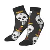 Chaussettes pour hommes drôle cheville Style traditionnel crâne et couteau tatouages Art rue décontracté équipage chaussette cadeau motif imprimé