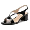 Sandaler Lovirs Kvinnors komfort Öppen Toe Ankle Strap Chunky Heel 5cm Dress Causal Shoes Plus Size 5-15