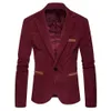 Giacche da uomo Blazer AIOPESON Giacche da uomo di marca Solid Slim Fit Abito con bottoni singoli Abiti da uomo Moda Casual Blazer di velluto a coste Uomo 230729