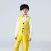 Completi di abbigliamento Costumi di performance per bambini Studenti delle scuole elementari Canto Presentatore Spettacoli al pianoforte Abiti da ragazzo Gilet da sera