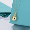 Vrouwen designer ketting luxe sieraden roestvrij staal valentijn zilveren ketting massief gouden bal hanger sleutelbeen kettingen ontwerpers vriendin cadeau 1859