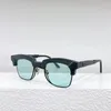 Güneş Gözlüğü Yarı Rimless Square 076Sn6 Erkek Kadın UNISEX Moda El Yapımı Gözlükler Modeli Reçeteli Gözlük