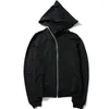 Men's Hoodies Y2K Men Zipper Cardigan Harajuku Black Sweatshirts Hip Hop Swag Style Skateboard Streetwear Cloak Hooded Jacket Coat