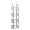 Clothing Storage 1 PCS Grey Over The Door Organiser Pantry Hanging Shelves Closet With 4 Clear Pockets