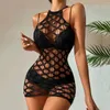 Set di reggiseni Sexy Lingerie Donna Sex Abito a rete Tuta erotica Costume cosplay Set esotico Pigiama trasparente Vestiti da spogliarellista