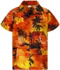 Camicie casual da uomo Stampa causale estiva 3D Modello ananas Moda maschile Camicia a maniche corte Hawaii Beach Poliestere Camisas allentati classici