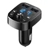 Kablosuz Mavi Diş Eller Araba Aksesuarları Kiti FM Verici Oyuncu Çift USB Şarj Cihazı Bluetooth Hands-Car-MP3-Player292m