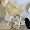 Botellas de agua Botella de plástico de 750 ml con marcador de tiempo Bebida creativa de gran capacidad a prueba de fugas Deporte resistente a las caídas