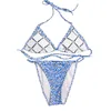 Monograma gráfico biquíni designer monograma flor biquíni monograma flor azulejo maiô feminino roupa de banho biquíni-top biquíni-calça tamanho S-XL