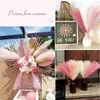 Dekorativa blommor Pampas gräsblå 17 tum Artificial Decor Navy Home Faux Teal Feather Decorations Wedding