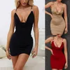 Повседневные платья сексуальные глубокие v cece ruched chlub night night party mini clubwear spaghetti ленты летнее платье халат