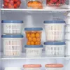 Bouteilles de stockage 1PC réfrigérateur boîte légumes frais fruits boîtes vidange panier conteneurs oignon gingembre alimentaire scellé
