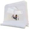 mariage commercial white bounce house inflatable jumper bouncer bouncing castle playhouse for wedding332V