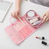 Storage Bags Multifunctional Cosmetic Bag Women Makeup Brushes Travel Organizer Tools Rolling Pouch Waterproof PVC Wash