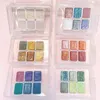 Nagelglitzer-Nagel, festes Pigment, Aquarellfarbe, Blau, Lila, Dekor, metallisches Zeichnen, Verschmieren, Glitzer-Set, Pulver, Farbverlauf, Nägel, Aurora, Maniküre, 230729