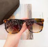 Square Sunglasses 0930 Shiny Black Frame Smoke Men Women Summer Shades Sunnies UV protection Eyewear with Box