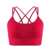 Tenue de yoga grande taille soutien-gorge de sport femme croix beau dos sans anneau en acier sous-vêtement de fitness antichoc S-3XL