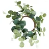 Dekorative Blumen Eukalyptus Kranz Haustür Dekorationen Blatt für Frühlingskränze Ringe Zuhause Kunststoffstange Fake