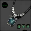 Pendentif Colliers 12 Constell Collier Glow In The Dark Horoscope Signe Pour Femmes Hommes Mode Bijoux Cadeau Drop Delivery Pendentifs Dhoh7