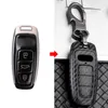 ABS Carbon Fiber Car Key Case Cover For A3 A4 B9 A6 C8 A7 S7 4K A8 D5 S8 Q7 Q8 SQ8 E-tron 2018 2019 2020 2021 Accessories245K