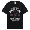 رجال القمصان الصيفية للرجال أزياء العلامة التجارية قميص قطن بارد Muay Thai T-Shirt Wai Kru Thailand Tee Tshirt Tshirt Harajuku Tops