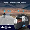 FODSPORTS Udostępnianie muzyki M1S Plus Helask Motorcycle Helmet dla 8 Riders Wireless Bluetooth Headset Interconkomunicador1205t