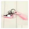 Keychains Lanyards 2Pcs/Sets Designer Sile 3D Sneaker White Keychain Men Women High Quality Key Ring Fashion Shoes Bag Car Pendant B Otn76