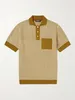 Men Polo Designer Shirts Summer Loro Piana Slim-Fit Cashmere and Silk-Blend Chenille Polo Shirt Casual Tops Short Sleeve Tshirt