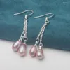 Dangle Earrings FYSL Silver Plated Many Colors Water Drop Pearls For Women Link Chain Jewelry