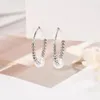 Hoopörhängen Kofsac Kändis med samma runda Pearl Women's 2023 Trendiga Light Luxury Jewelry Simple 925 Sterling Silver Earring