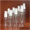 Botellas de embalaje de 5Ml, 10Ml, 20Ml, 30Ml, 50Ml, 60Ml, 80Ml, 100Ml, 120Ml, botella rociadora de plástico vacía, recargable por mascota, contenedor para limpiar Dro Otfsb