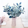 Decorative Flowers & Wreaths 2 Pieces Artificial Fake Green Plants Long Branches Pointed Leaves Festival Party Supplies Home Bedroom Living