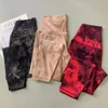 Pantalones de Yoga de cintura alta de tela de LICRA para mujer, mallas deportivas para gimnasio, pantalones elásticos para Fitness para mujer, pantalones para exteriores