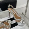 AQUAZZURA lâmpada de cristal plataforma bombas sandálias bloco robusto salto alto deslizamento-on peep toes vestido sapatos mulheres designer de luxo vestido de noite calçados de fábrica