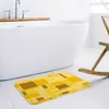 السجاد الصفراء كتلة مستطيلة الربط هندسة مضادة للانزلاق السجاد الحمام المطبخ الحصير الأرضية مدخل داخلي القالب R230728