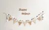 Banner Flagi Dzieci Pierwsze urodziny tło set z bunting Zestaw Banner Zestaw dziecka 30 100 dni Dekoracja Jute Baby Shower rocznica 230731