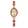 レディースウォッチ豪華な時計高品質の楕円形のクォーツ時計ジュエリー中世のブレスレットクォーツバッテリーウォッチ
