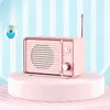 Portabla högtalare Retro Radio Vintage Bluetooth Pink Wireless Stereo -högtalare Portabla högtalare Kraftfulla ljudkort R230731
