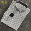 Camicie da uomo camicie a maniche lunghe polo scozzera di cotone solido di alta qualità. Fashion casual H901