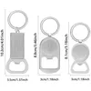 Sleutelhangers Lanyards Sublimatie Blanco Bierflesopener Sleutelhanger Metaal Warmteoverdracht Kurkentrekker Huishouden Keuken Gereedschap Aluminium Blan Otxe9