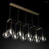 Chandeliers Lights Retro Loft Fixtures Restaurant LED Lighting Gold/black Glass Bar Hanging Living Room Pendant Lamps