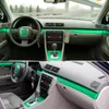 Pour Audi A4 B6 B7 2002-2008 panneau de commande central intérieur poignée de porte en Fiber de carbone autocollant décalcomanies accessoire de style de voiture337I