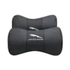 2Pcs Custom logo Car Neck Pillow Genuine Leather Breathable Pillows Cushion for Jaguar F-PACE F-TYPE E-PACE XJ XF XE XK I-PACE XFL230Y