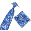 Fashion Tie Set Nathtie Handokerchief Cufflinks Pocket Square Polyester Ties 8cm Wide262U