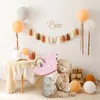 Banner Vlaggen 1 Set Baby Shower Jongen Blauw Houten Kinderstoel Guirlande Kit Meisje Eerste Roze Feest Hoed Set Verjaardag Stage Property 230731