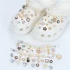 Shoe Parts Accessories Luxury Suit Charm Shoe Accessories Jibz Metal Diy Pearl Shoe Charms Jewelry 16 Styles Fashion Gift For Women 230729