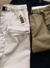 Männer Hosen SW2107 Frühling Herbst Japan Stil Casual Vintage Hohe Qualität Baumwolle Cargo Hosen Lose Einfarbig Männlich Khaki mit Gürtel